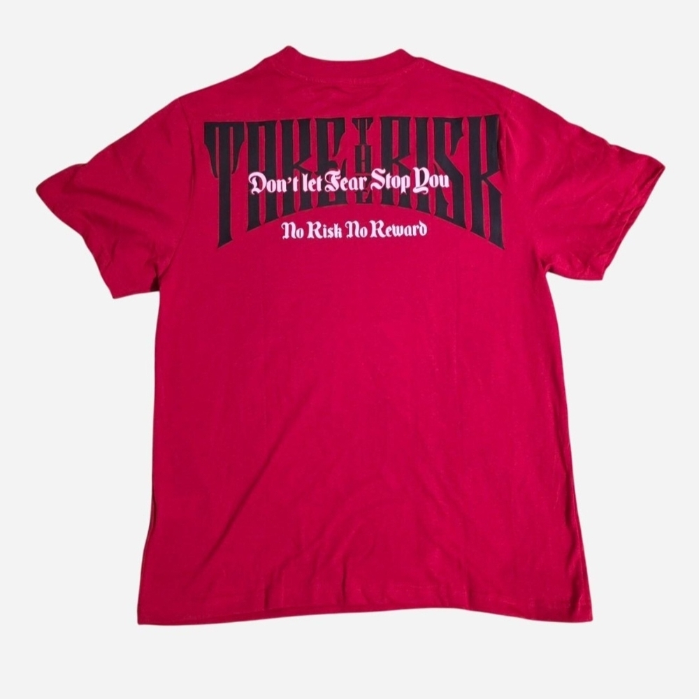 NEW Seven Souls Take The Risk Red T-Shirt Size Large Streetwear NWT Retail $78 - Picture 2 of 4